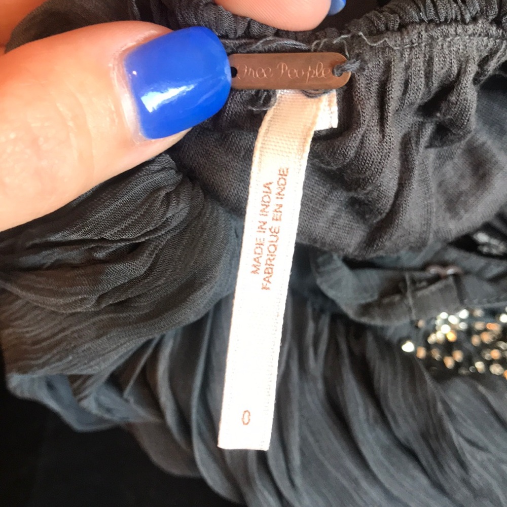 Free People ‘Like A Diamond’ Graphite Dress SIZE 0 - Picture 4 of 6